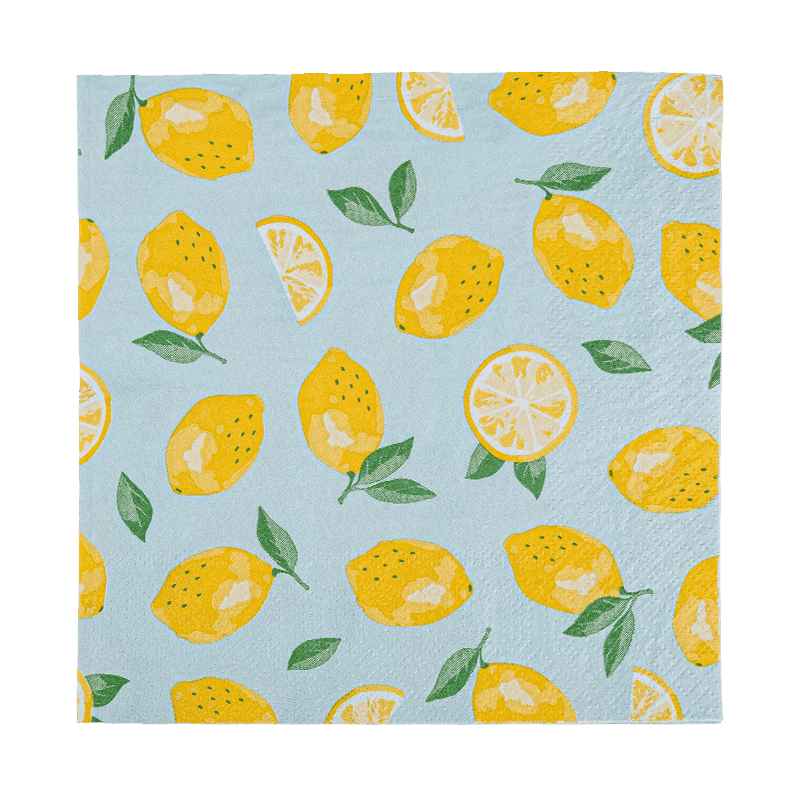 33x33 Bản in đầy đủ giấy khăn ăn giấy 2 lớp giấy Friut Mẫu SJ5101